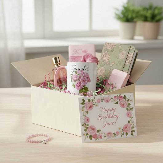 Fleur du mois de naissance - Juin mug personnalisé