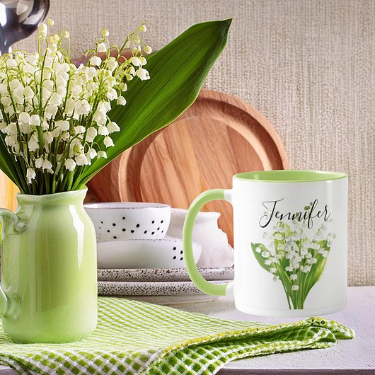 Fleur du mois de naissance - Mai mug personnalisée