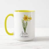 Fleur du mois de naissance mars Daffodique Mug (Gauche)