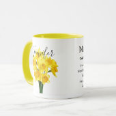 Fleur du mois de naissance-Mars tasse personnalisé (Devant gauche)