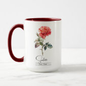 Fleur du mois de naissance Mug Rose de juin (Gauche)