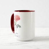 Fleur du mois de naissance Mug Rose de juin (Devant gauche)