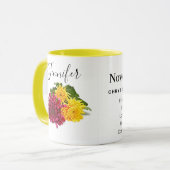 Fleur du mois de naissance - Novembre mug personna (Devant gauche)