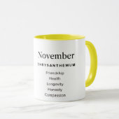 Fleur du mois de naissance - Novembre mug personna (Devant droit)