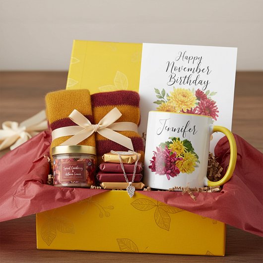 Fleur du mois de naissance - Novembre mug personna