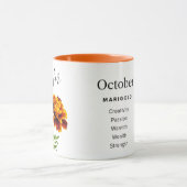 Fleur du mois de naissance-Octobre tasse personnal (Centre)