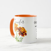 Fleur du mois de naissance-Octobre tasse personnal (Devant gauche)