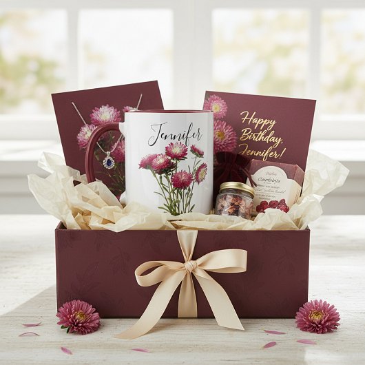 Fleur du mois de naissance-Septembre mug personnal