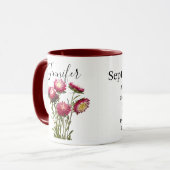 Fleur du mois de naissance-Septembre mug personnal (Devant gauche)