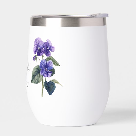 Fleur du mois de naissance Violet de février (Gauche)