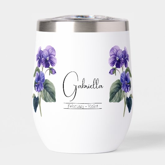 Fleur du mois de naissance Violet de février (Avant)