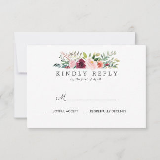 Fleur du pays | Fleurs mariage réponse RSVP