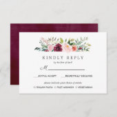 Fleur du pays | Réponse du Mariage RSVP MEAL optio (Devant / Derrière)