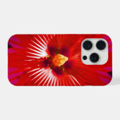 "Fleur écarlate : kaléidoscope d'hibiscus rouge" (Verso Horizontal)