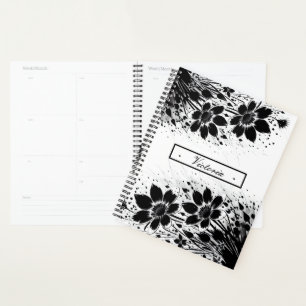 Fleur éclatée d'encre
