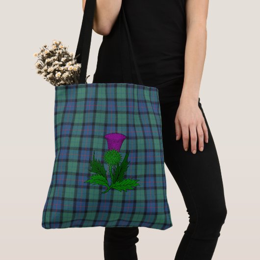 Fleur écossaise Clan Tartan Sac fourre-tout (De près)