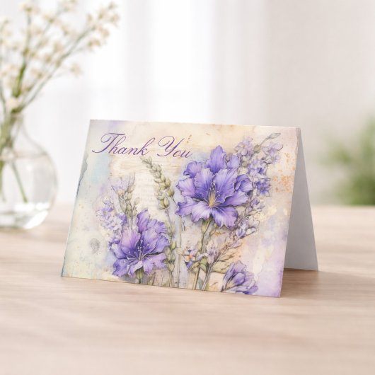Fleur Élégante Violette Merci Pliée
