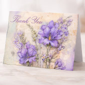 Fleur Élégante Violette Merci Pliée