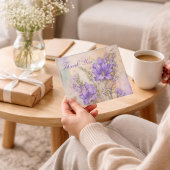 Fleur Élégante Violette Merci Pliée