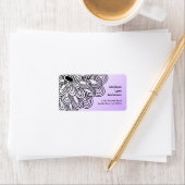 Fleur en gras sur les étiquettes d'adresse de reto (En situation)