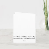 Fleur en noir et blanc, cartes de notes (Dos)