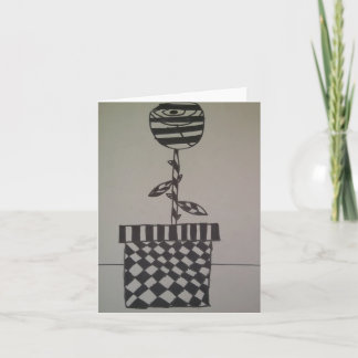 Fleur en noir et blanc, cartes de notes