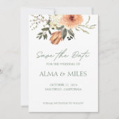 Fleur en terre cuite Save The Date (Devant)