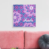 Fleur et denim carré toile envelopper (Insitu(Salon))