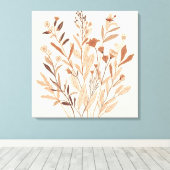 Fleur et Feuille – Art mural botanique boho minima (Insitu (Plancher de Bois))