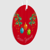 Fleur Et Ornements De Noël (devant)