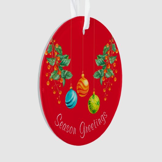 Fleur Et Ornements De Noël (devant)