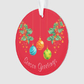 Fleur Et Ornements De Noël (devant)