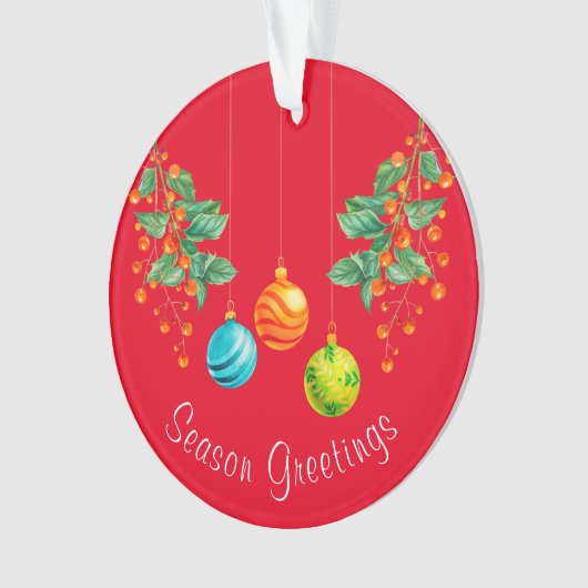 Fleur Et Ornements De Noël (devant)