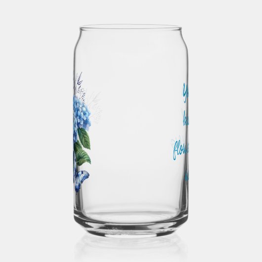 Fleur et papillon bleu d'Hydrangea (Gauche)