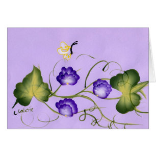 Fleur et papillon de pois doux