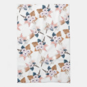 Fleur et plumes Boho Géométrique serviettes de cui (Vertical)