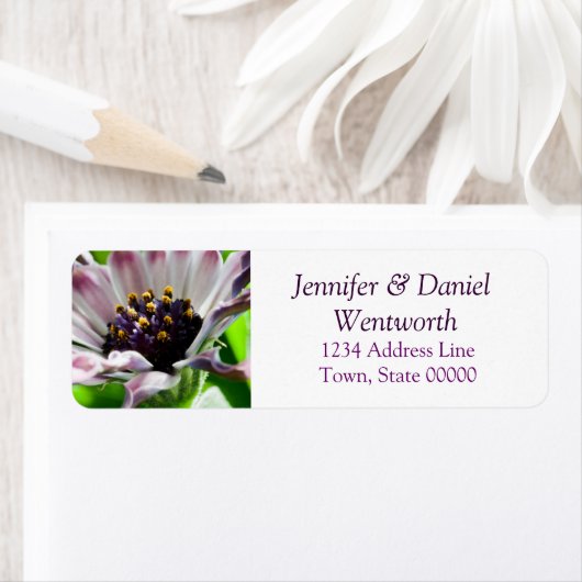 Fleur Étiquette de adresse Daisy (En situation)