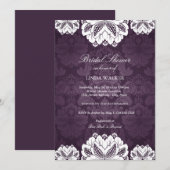Fleur exotique violette | Invitation de douche de (Devant / Derrière)