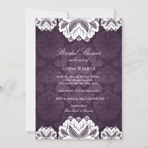 Fleur exotique violette Invitation de douche de