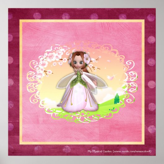 Fleur Fairy Design 3 Poster imprimé (Devant)
