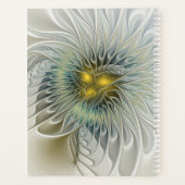 Fleur Fantastique Argent Doré Art Abstrait Fractal (Dos)