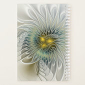 Fleur Fantastique Argent Doré Art Fractal Abstrait (Dos)
