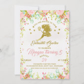 Fleur Fée Anniversaire Invitation (Devant)