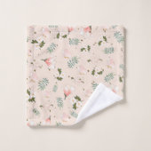 Fleur féminine motif en rose l Pastel Garden (Gant de toilette)