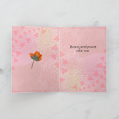 Fleur Féroce, Carte de Vœux Florale Impeccable et (Intérieur)