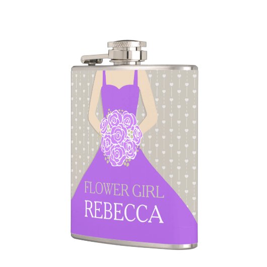 fleur fille robe violette nommé flacon de hanche (Gauche)