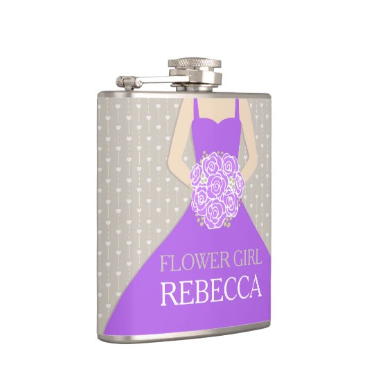 fleur fille robe violette nommé flacon de hanche (Droite)