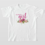 Fleur fille rose Aquarelle Florale Mariage T-shirt<br><div class="desc">Flower Girl Rose Aquarelle Mariage Floral T-Shirt Faire de votre fille de fleurs se sentir spécial avec ce t-shirt amusant!</div>