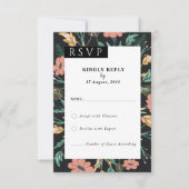 Fleur floraison Invitations mariage RSVP Cartes (Devant)