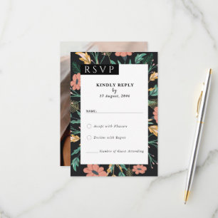 Fleur floraison Invitations mariage RSVP Cartes